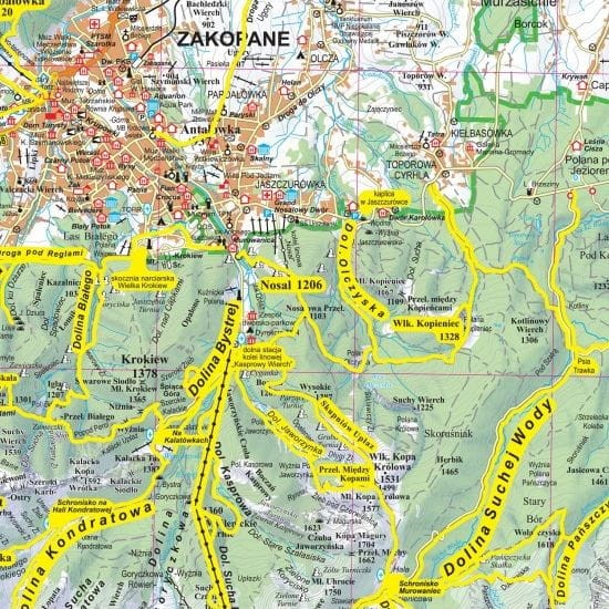 Tatry. Mapa zdrapka wydawnictwa ArtGlob. Fragment 2