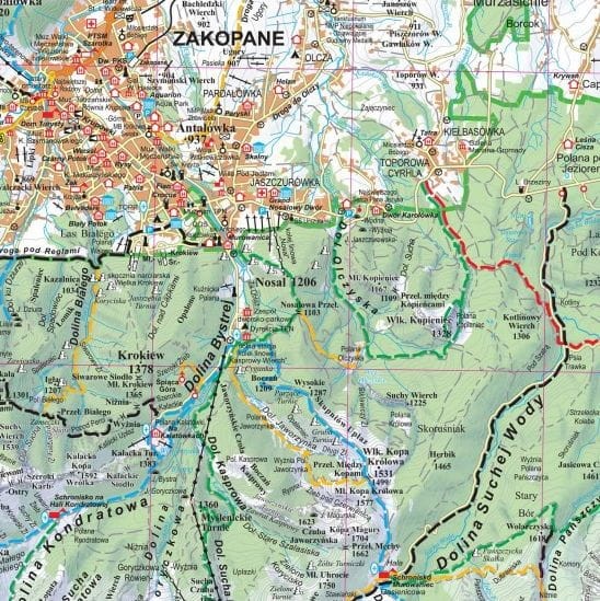 Tatry. Mapa zdrapka wydawnictwa ArtGlob. Fragment 4