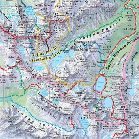 Tatry. Mapa zdrapka wydawnictwa ArtGlob. Fragment 5