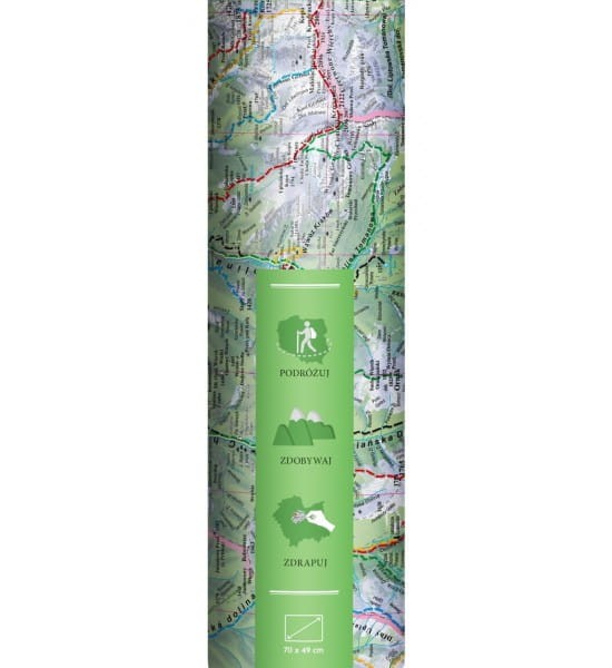 Tatry. Mapa zdrapka wydawnictwa ArtGlob. Zbliżenie tuby 2