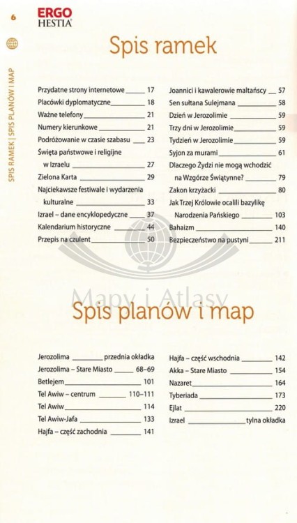 Izrael. Przewodnik wydawnictwa Bezdroża. Spis treści 4