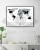 Świat. Mapa zdrapka Travel Map Flags World. Przykład oprawy i aranżacji 2