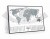 Świat. Mapa zdrapka Travel Map Flags World. Przykład oprawy niezdrapanej mapy