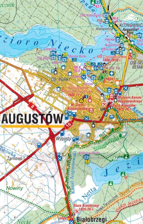 Suwalszczyzna. Mapa turystyczna wydawnictwa Compass. Fragment 2