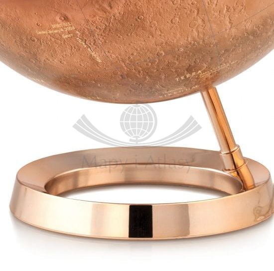 Globus planety Mars. Podświetlany. National Geographic. Podstawa