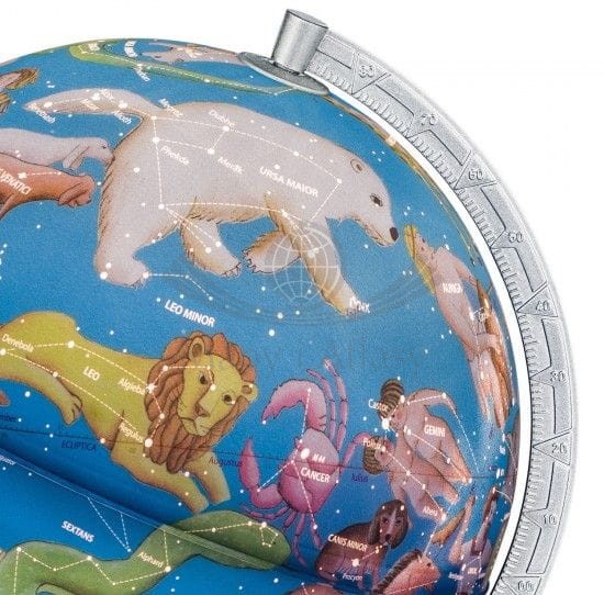 Globus nieba. Stellare Plus 30 cm. Podświetlany. Producent: Nova Rico. Po podświetleniu - fragment