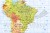 Świat 1:28 000 000. Naklejka, mapa ścienna polityczna. Producent: Piętka. Fragment 2