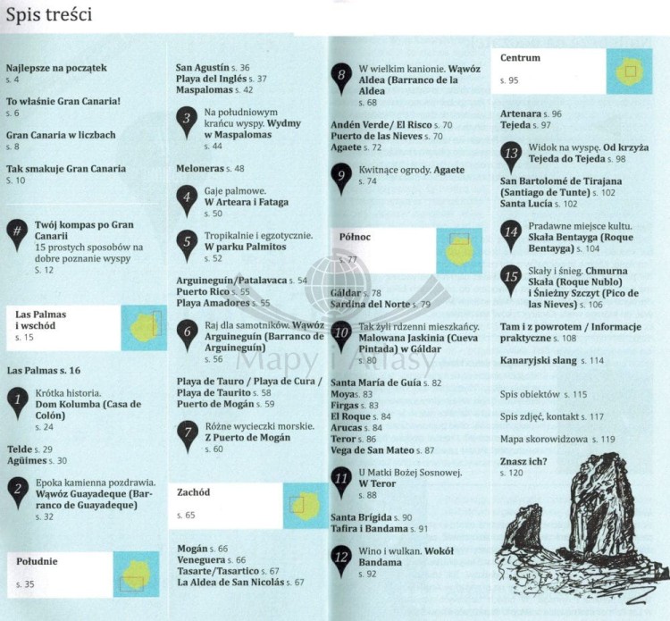 Gran Canaria. Przewodnik z mapą wydawnictwa Dumont. Spis treści