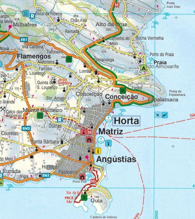 Azory 1:50 000. Zestaw dwóch map turystycznych WKP 3 wydawnictwa Freytag & Berndt. Mapa 1 - fragment 1