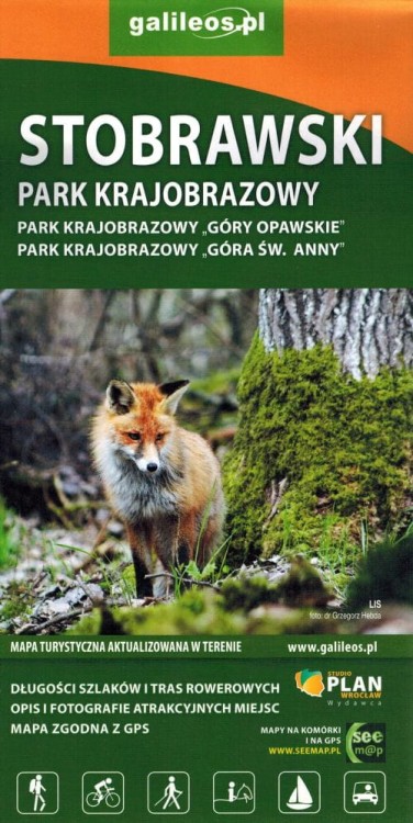 Stobrawski Park Krajobrazowy. Mapa turystyczna wydawnictwa Plan. Okładka