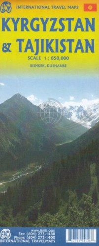 Kirgistan i Tadżykistan. Mapa samochodowo-turystyczna wydawnictwa ITMB. Okładka