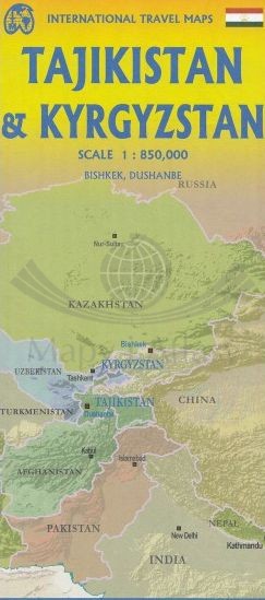 Kirgistan i Tadżykistan. Mapa samochodowo-turystyczna wydawnictwa ITMB. Okładka tył