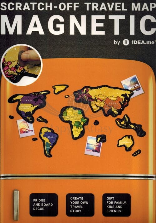 Świat. Mapa zdrapka magnetyczna Magnetic World