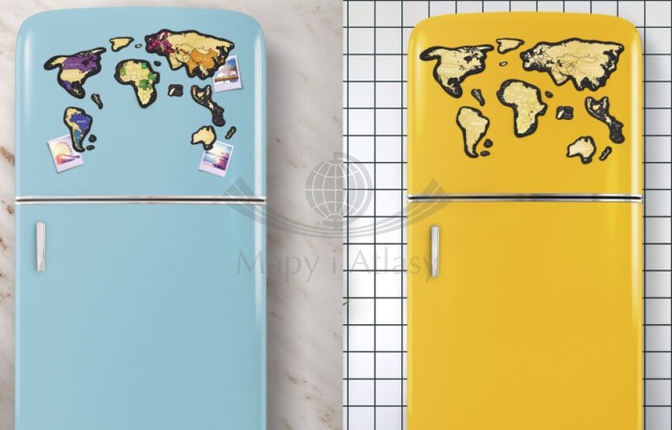 Świat. Zdrapka magnetyczna Magnetic World. Przykład aranżacji  3