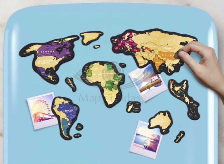 Świat. Zdrapka magnetyczna Magnetic World. Przykład aranżacji  1