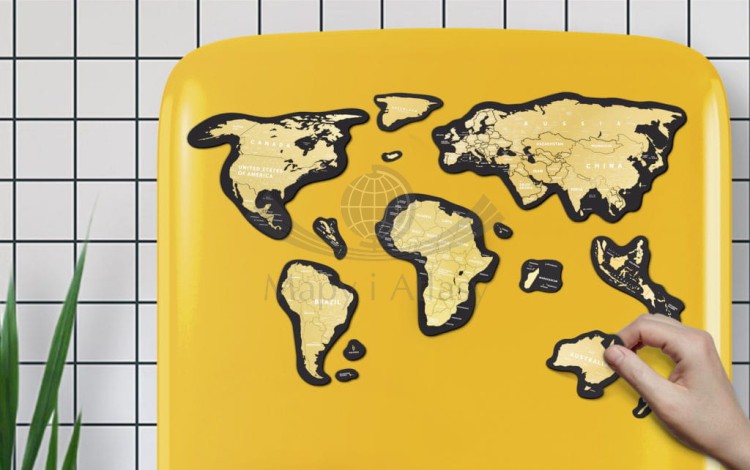 Świat. Zdrapka magnetyczna Magnetic World. Przykład aranżacji  2