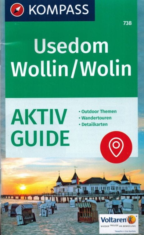 Uznam i Wolin. Wodoodporna mapa turystyczna 738. wydawnictwa Kompass. Informator