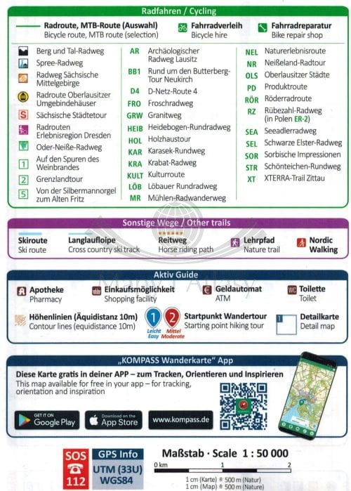 CCI20200122_0003.jpgGórne Łużyce, Góry Żytawskie. Wodoodporna mapa turystyczna 811 wydawnictwa Kompass. Legenda 3