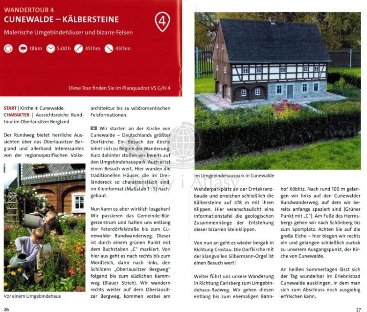 Górne Łużyce, Góry Żytawskie. Wodoodporna mapa turystyczna 811 wydawnictwa Kompass. Informator przykładowa strona 1