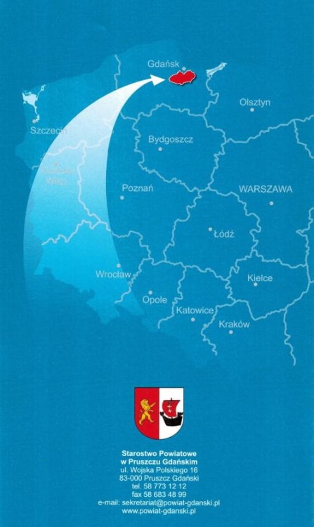 Powiat Gdański 1:50 000. Mapa turystyczna wydawnictwa BiK. Okładka tył