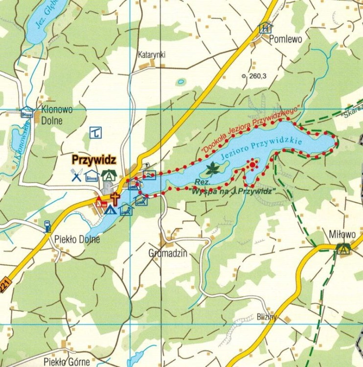 Powiat Gdański 1:50 000. Mapa turystyczna wydawnictwa BiK. Fragment 3