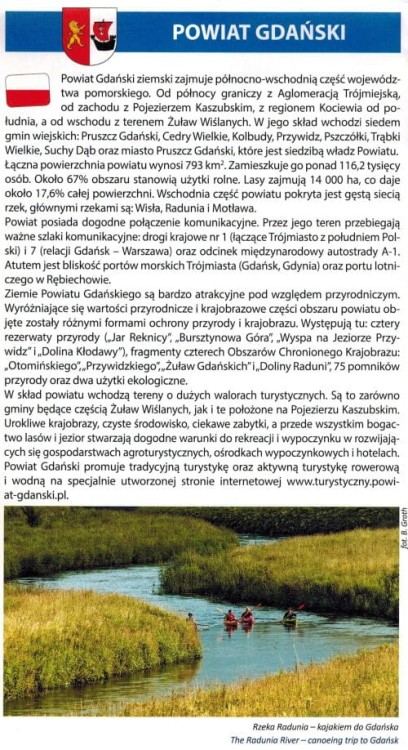 Powiat Gdański 1:50 000. Mapa turystyczna wydawnictwa BiK. Informator 1