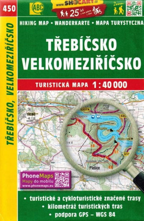 Trebicsko, Velkomeziricsko. Mapa tutystyczna 450 wydawnictwa Shocart. Okładka