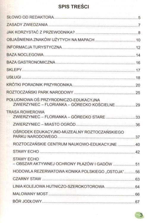 Roztoczański Park Narodowy. Przewodnik wydawnictwa Kartpol. Spis treści 1