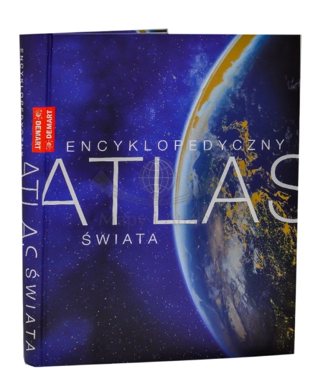 Encyklopedyczny atlas świata wydawnictwa Demart. Okładka