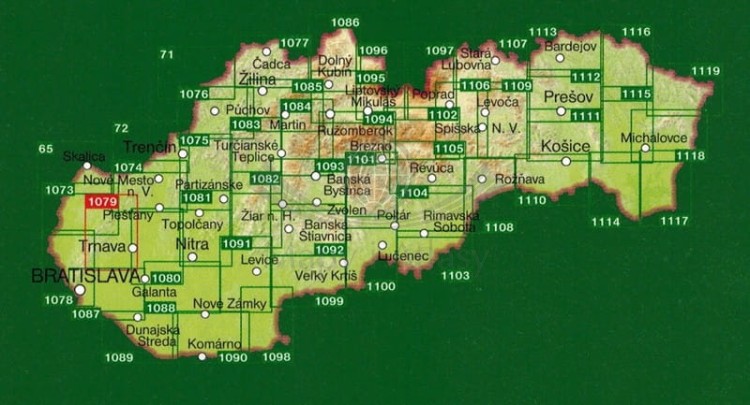 Małe Karpaty, Czerwony Kamień, Jaskinia Driny. Mapa turystyczna 1079 wydawnictwa Shocart. Publikacje