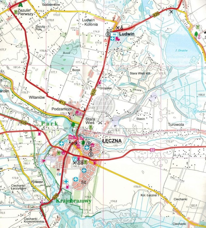 Pojezierze Łęczyńsko-Włodawskie i Dolina Tyśmienicy 1:50 000. Mapa turystyczna wydawnictwa Cartomedia. Fragment 2