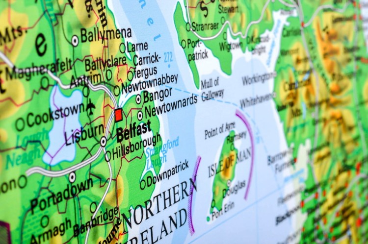 Wielka Brytania. Mapa ścienna fizyczna wydawnictwa Stiefel. Fragment 4