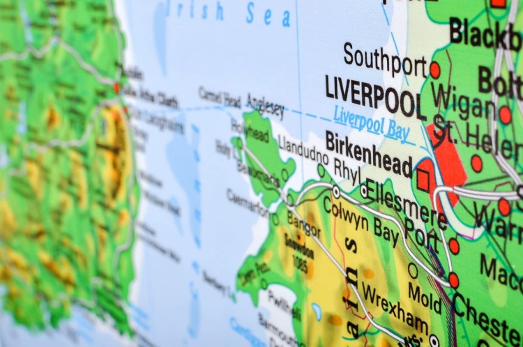 Wielka Brytania. Mapa ścienna fizyczna wydawnictwa Stiefel. Fragment 5