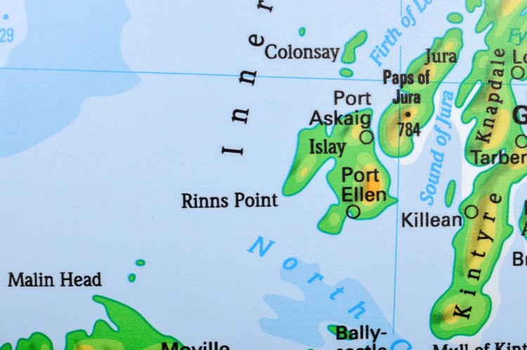 Wielka Brytania. Mapa ścienna fizyczna wydawnictwa Stiefel. Fragment 6