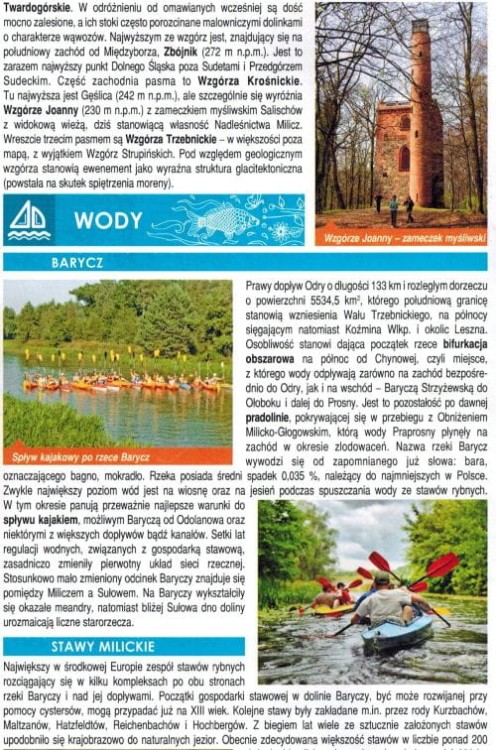 Dolina Baryczy, część wschodnia. Stawy Milickie. Mapa turystyczna wydawnictwa Galileos. Informator