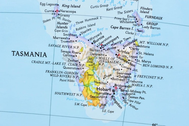 Australia 1:6 413 000. Mapa ścienna polityczna. Wydawnictwo: National Geographic. Fragment 5