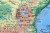 Fizyczna mapa ścienna w skali 1-28 000 000. W formie naklejki. Producent: Piętka. Fragment 5