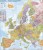 Europa 1:3 600 000. Naklejka, mapa ścienna. Kody Pocztowe. Producent: Piętka. Cała mapa