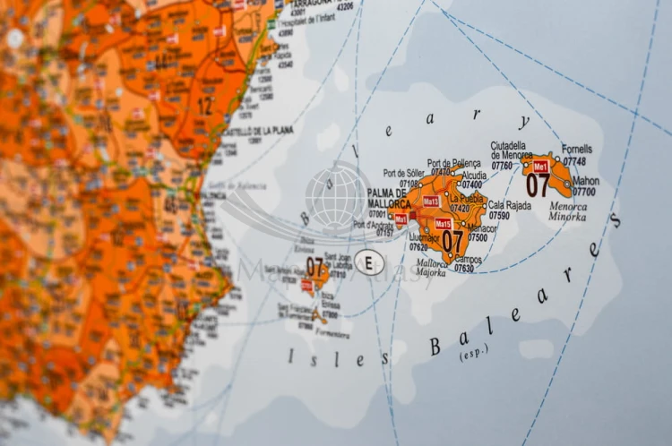 Europa 1:3 600 000. Naklejka, mapa ścienna. Kody Pocztowe. Producent: Piętka. Fragment 5