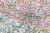 Europa 1:4 300 000. Naklejka, mapa ścienna. Polityczno-drogowa. Producent: Piętka. Fragment 1