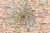 Europa 1:4 300 000. Naklejka, mapa ścienna. Polityczno-drogowa. Producent: Piętka. Fragment 11