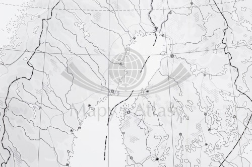Europa 1:3 300 000. Naklejka, mapa ścienna. Konturowa (do ćwiczeń). Producent: Piętka. Fragment 2