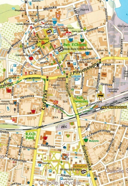 Międzyrzecki Rejon Umocniony, Pojezierze Łagowskie. Łagów - Lubniewice. Mapa turystyczna wydawnictwa Galileos. Fragment 3