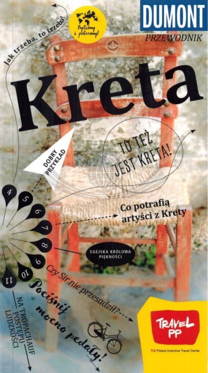 Kreta. Przewodnik z mapą wyspy wydawnictwa Dumont. Okładka