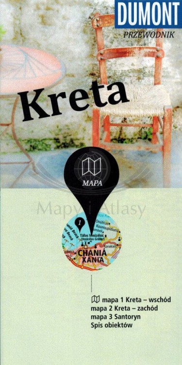 Kreta. Przewodnik z mapą wyspy wydawnictwa Dumont. Mapa - okładka