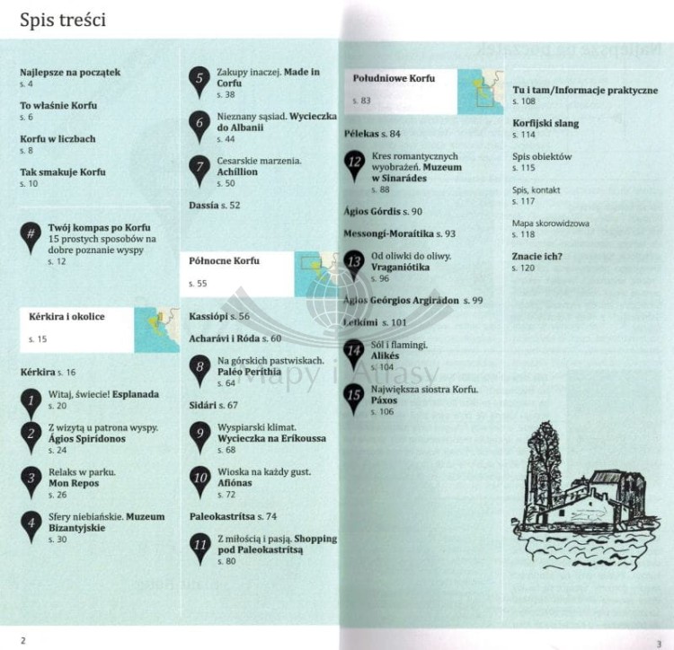 Korfu. Przewodnik z mapą wyspy wydawnictwa Dumont. Spis treści