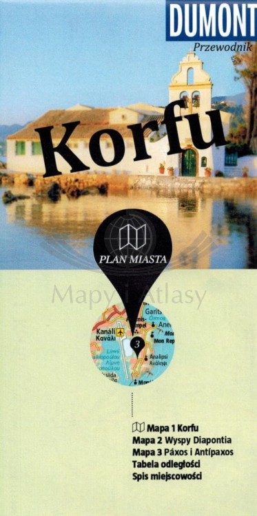 Korfu. Przewodnik z mapą wyspy wydawnictwa Dumont. Mapa - okładka