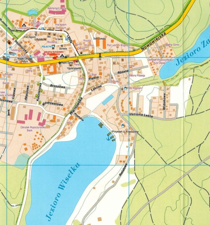 Dziwnów, Dziwnówek, Międzywodzie, Wisełka. Plan miasta wydawnictwa Galileos. Fragment 2
