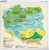 Polska mapa fizyczna 1.750 000 w formie naklejki. Producent. Piętka. Fragment 1