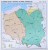 Polska mapa fizyczna 1.750 000 w formie naklejki. Producent. Piętka. Fragment 2